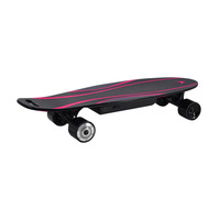 Trottinette électrique quatre roues style poisson avec plateau amovible, cadre en bois, télécommande, idéale pour les débutants, pour enfants