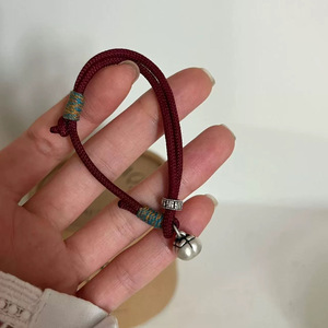 Bracelet en argent pur avec cordon rouge kaki, bijou unisexe en forme de fruit pour usage quotidien - Product Image 4