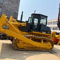 Bulldozer sur chenilles d'occasion SHANTUI SD22 2023 avec moteur et pompe Cat d'origine pour la construction routière (modèles similaires SD16/SD17)