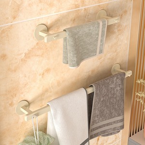 Porte-serviettes mural crème en métal non perforé <span class=keywords><strong>pour</strong></span> salle de bain et salon, support de rangement <span class=keywords><strong>pour</strong></span> toilettes - Product Image 2