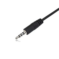 Câble audio 4 pôles TRRS mâle 3,5 mm avec fils nus et gaine PVC pour haut-parleurs, microphones et lecteurs DVD