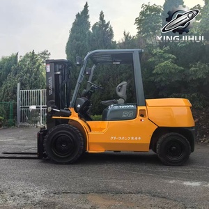 Chariot élévateur TOYOTA 7FD50 5 tonnes d'occasion, importé du Japon, moteur 1DZ-2, machine d'occasion, moteur à essence, avec déplacement latéral. - Product Image 5