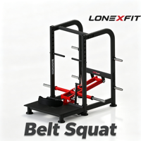Machine à Squats à la Ceinture à Charge de Plaques, Poignée Réglable, Verrou de Sécurité, Entraîneur du Bas du Corps, Équipement de Musculation Commercial pour Salle de Sport