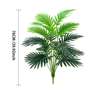 Plante artificielle de palmier Areca vert, feuilles en fer, en pot, pour décoration de salon, modèle 600012, mariage - Product Image 1