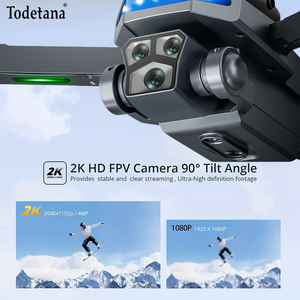 Dron para principiantes de nivel básico P18-Quadcopter plegable con control remoto, regalo ideal para Navidad/cumpleaños-Baterías duales - Product Image 4