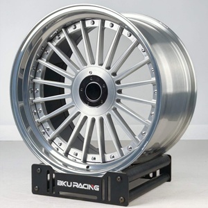 Jantes forgées BZY 2 pièces pour <span class=keywords><strong>BMW</strong></span> M3 M5 E60 <span class=keywords><strong>E46</strong></span> E90 E92 F30 F80 F82 5X120, jantes multibranches argentées de <span class=keywords><strong>17</strong></span>, 18, 19 et 20 pouces - Product Image 2