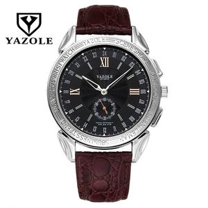 Yazole 419 Fancy Brown Man Quartz Xem Phong Cách PU Leather Band Big Dial Trang Trí Đơn Giản Giản Dị Các Nhà Sản Xuất Đồng Hồ Ở Trung Quốc - Product Image 4