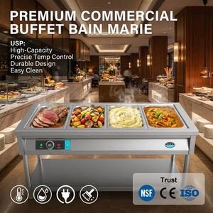 CFT Commercial Stainless Steel <b>Buffet</b> Bain Marie-Electric Food <b>Warmer</b> Thermostat Restaurant Canteen Wholesale Vendor - Product Image 1