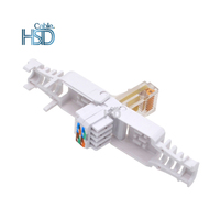 Connecteur modulaire RJ45 UTP Cat.6 8P8C sans outil, mâle, plaqué or, plus de 1000 cycles de couplage, norme IEC