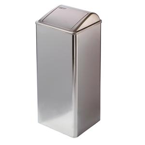 Cestino per Rifiuti in Acciaio Inox da 80 L con Coperchio per Uso Interno ed Esterno - Product Image 1