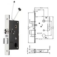 Serrure de porte d'hôtel sans clé en alliage d'aluminium avec système de contrôle d'accès RFID et logiciel gratuit