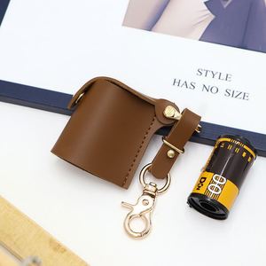 Durable Pu Leather Case Holder Hanging Film Pouch With Metal Keychain <b>Camera</b> Accessories Gifts Bag for Photographers - Product Image 5