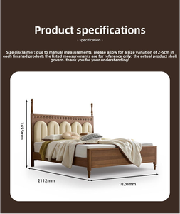 2025 Manufacturer Wholesale American Modern Classic <b>Solid</b> Wood Bedroom Set Hand Storage <b>Bed</b> Furniture A91# Hand <b>Wooden</b> Be - Product Image 3
