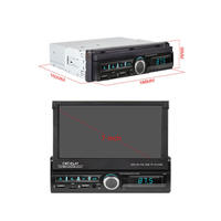 Autoradio stéréo de voiture 1 Din avec BT 12V In-Dash FM Aux Receiver SD USB MP3 MMC WMA 1 Din Car Radio MP5 Player for DVD Player