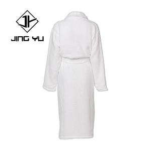 Fournisseur de peignoirs d'hôtel, peignoir en peluche confortable à col en V personnalisé, peignoir 100% coton unisexe - Product Image 5