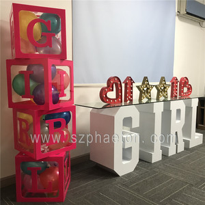 Bé Cậu Bé Bé Cô Gái Thư Bảng, Bảng Chữ Cái Màu Hồng Bảng Cho Đảng Nguồn Cung Cấp Đám Cưới Trang Trí - Product Image 2