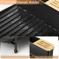 Organisateur de vaisselle multifonction Étagère à vaisselle rétractable Supports de rangement pour assiettes de cuisine Séchoir à vaisselle avec plateau
