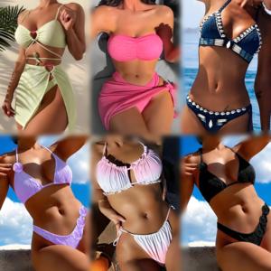 Liquidación de Fábrica al por Mayor: Conjunto de Bikini Sexy para Mujer, Ropa de Playa para Vacaciones de Verano, Envío Aleatorio - Product Image 2