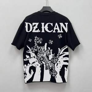 QIANSHI Design T-shirt de sérigraphie de haute qualité Chemise en coton épais personnalisée T-shirts graphiques Streetwear surdimensionnés - Product Image 2