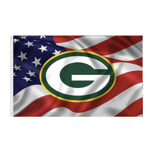 Polyester NFL Team Football Nfl Drapeau 5X3ft Bannières Drapeaux Personnalisés Pour NFL Team GREEN <span class=keywords><strong>BAY</strong></span> PACKERS - Product Image 2