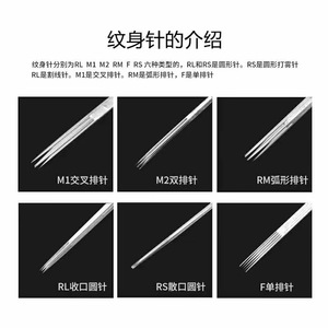 เข็มสักคิ้วยี่ห้อหยวนหยวน 50 ชิ้น แบบผสม RL RS M1 เข็มสักแบบใช้แล้วทิ้งสำหรับงานสักคิ้วถาวร - Product Image 5