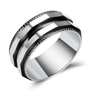 Stainless Steel <b>Ring</b> 8MM Spike Edge Geometric Shape Unisex Fashion Jewelry Gift - Product Image 4