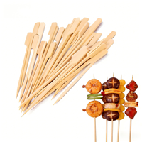 Brochettes de barbecue plates en bambou Teppo jetables, écologiques, de qualité supérieure, à prix abordable, directement de l'usine