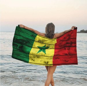 Toalla de Playa de Microfibra con la Bandera de <span class=keywords><strong>Seychelles</strong></span>, Toalla de Baño con Diseño de Acuarela, Toalla de Playa Antiarena, Manta de Secado Rápido y Absorbente - Product Image 2
