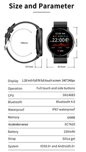 ZL02 Pro pantalla redonda <span class=keywords><strong>reloj</strong></span> inteligente IP67 impermeable deportes Fitness podómetro ritmo cardíaco presión arterial sueño salud monitoreo - Product Image 4