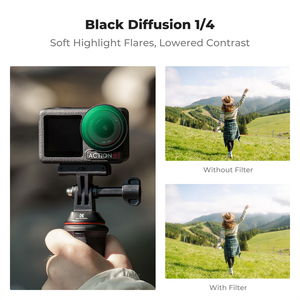 <span class=keywords><strong>Filtre</strong></span> CPL ND <span class=keywords><strong>Black</strong></span> Diffusion 1/4 pour caméra d'action K&F Concept, compatible avec DJI Osmo Action 4/5 <span class=keywords><strong>Pro</strong></span> HD, multi-couches - Product Image 3