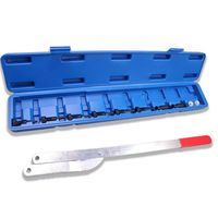 Jeu de clés à molette réglables 11 pièces en coffret rigide pour support de poulie de courroie, déflecteur, matériel de fer manuel