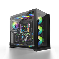NEW 360 Water Cooling Gamer ATX MATX Powerful Aluminum Alloy Mid Tower Gaming Computer Case with Tempered Glass Side Panel