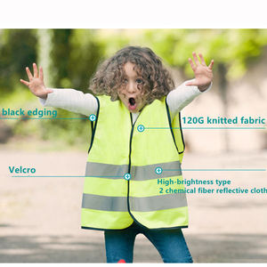 سترة عاكسة عالية الوضوح بشعار قابل للتخصيص للأطفال ملابس سلامة الأطفال - Product Image 3