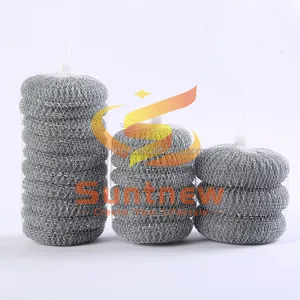 Kitchen Cleaning Metal Mesh Iron Net Sponge Pot Scrubber - China Mesh  Scrubber and Iron Sponge price