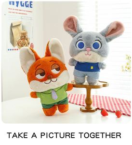 Juguetes de Peluche de Zootopia, Conejo y Zorro, Venta al por Mayor, Animales de Peluche Súper Suaves, Lindos Conejitos y Zorros de Peluche, Set de Regalo de Cumpleaños - Product Image 4