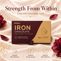 Complément alimentaire au chocolat noir Kelaen Iron pour femmes