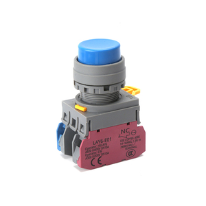 Interruptor de botón pulsador de alta resistencia LAY6H-10 de 22 mm con bloqueo y reinicio automático, arranque y parada por impulsos, 10A 250V, serie LAY6H de alta gama - Product Image 5