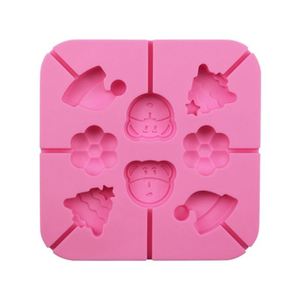 Moule en silicone sans BPA pour sucettes écologiques en forme d'arbre de Noël et d'ours à 8 cavités, pour bonbons durs, OEM/ODM - Product Image 3