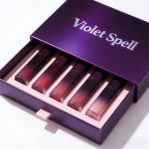 Boîte à tiroir coulissant personnalisée avec insert sur mesure, emballage de luxe pour ensemble de rouges à lèvres, carton rigide pour marques de beauté - Product Image 3