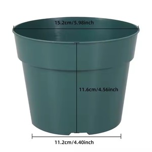 Pot de pépinière de semis <span class=keywords><strong>en</strong></span> <span class=keywords><strong>plastique</strong></span> polypropylène bon marché de haute qualité <span class=keywords><strong>jardinière</strong></span> gallon vert avec trou de drainage plusieurs tailles pour jardin - Product Image 6