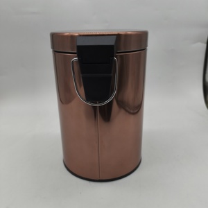 Vendita diretta in fabbrica elegante rotondo Vintage in bronzo rosso pattumiera pattumiera per bagno in cucina - Product Image 4