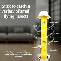 Piège à mouches collant avec crochet de suspension, piège à colle jaune jetable pour un contrôle efficace des insectes en intérieur et en extérieur