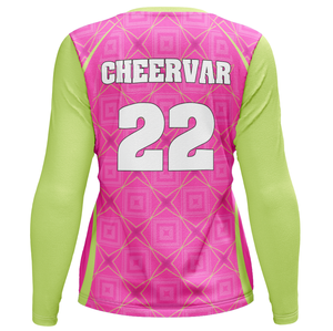 弹力灵活的女式圆领排球运动衫长袖排球服排球训练用 - Product Image 4