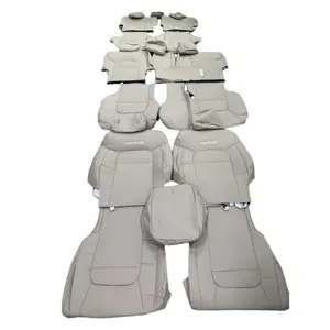 Widely Applicable Pvc/Pu/Fabric Beige Universal Fit Car Chair Seat Covers Set For TOYOTA/LEXUS/FORD