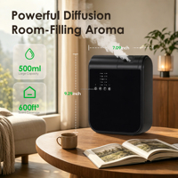 Nouveau diffuseur d'arômes intelligent 2026, purificateur d'air commercial, brumisateur sans eau, contrôlé par application, mural, biphases