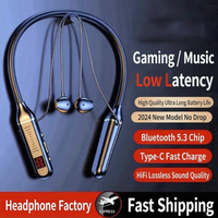 Écouteurs intra-auriculaires sans fil Bluetooth G02, longue autonomie, type tour de cou, pour le sport