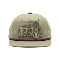 Casquette personnalisée avec cordon, 5 panneaux, non structurée, lettrage brodé, visière plate, casquettes de baseball, Gorras, casquette Snapback
