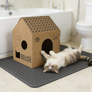 Casa para Gatos de Papelão Reciclável por Atacado, Refúgio Interno Dobrável para Varejistas Globais de Animais de Estimação - Product Image 1