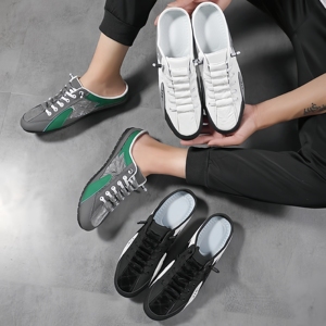 Men's Shoes, Bean Shoes, Men's New Flat Bottomed Casual Shoes, Trendy Soft Soled Driving Shoes, Semi <b>Trailer</b> Trendy Shoes - Product Image 4