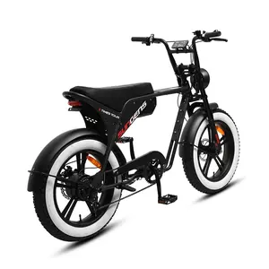 TXED 20"x4.0 Motorcycle Style E Fat Tire Bike 7 Speed 500W Motor LCD Display Cost Effective Bicycle Motor Bikes